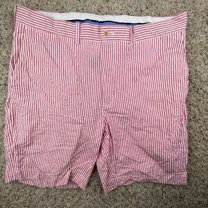 Polo Golf Ralph Lauren Men’s Shorts Adult Cotton Size 34 Striped Pink White